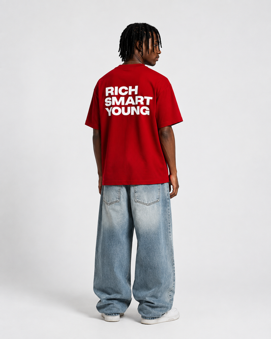RICH, YOUNG, SMART Oversized Cotton Terry Tee | Premium Streetwear | ₹1499