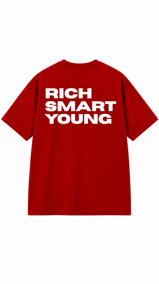 RICH, YOUNG, SMART Oversized Cotton Terry Tee | Premium Streetwear | ₹1299
